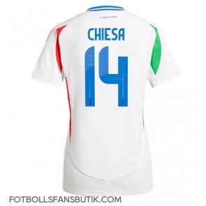 Italien Federico Chiesa #14 Replika Bortatröja Damer EM 2024 Kortärmad